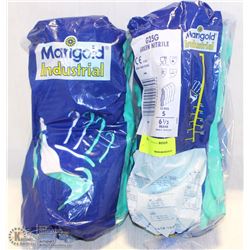 2 BUNDLES OF 12" MARIGOLD IND.GREEN NITRILE GLOVES