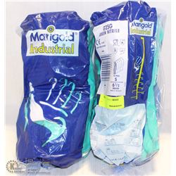 2 BUNDLES OF 12" MARIGOLD IND.GREEN NITRILE GLOVES