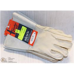 4 PAIRS GANDER BRAND 12" LEATHER GRAIN GAUNTLETS