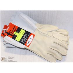 4 PAIRS GANDER BRAND 12" LEATHER GRAIN GAUNTLETS