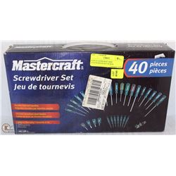NEW MASTERCRAFT 40PC SCREWDRIVER SET IN BOX