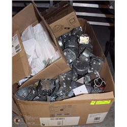 BOX OF RECEPTICAL BOXES & OUTLETS.