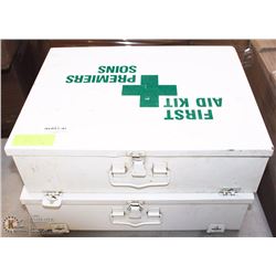 TWO HALF-STOCKED MEDICAL KITS