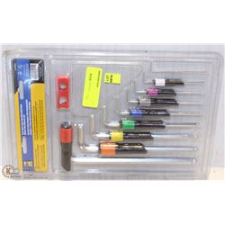 9-PIECE EXTRA-LONG 2-WAY BALL-POINT METRIC HEX SET