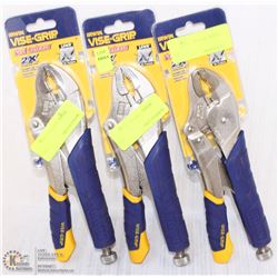 LOT OF 3 NEW IRWIN FAST-RELEASE VICEGRIPS