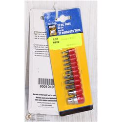 2 NEW POWER-FIST 11-PIECE TORX-BIT SETS