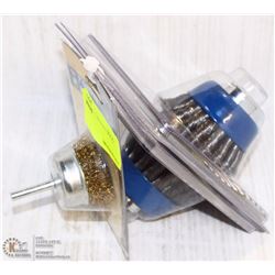 LOT OF 3 STEEL-WIRE CUP BRUSHES LYON + POWERFIST