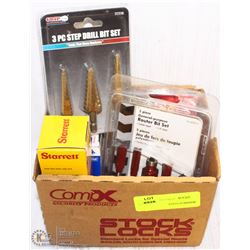 LOT WITH ROUTER BIT SET + ROTARY RASP SET + 3PC.