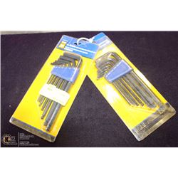 2 NEW POWER-FIST 7-PIECE METRIC BALL-END HEX SETS