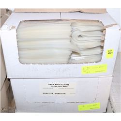2 CASES OF 6"x8" POLY-BAGS (NON CLOSABLE) -AS THEY