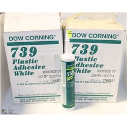 2 CASES OF 739 PLASTIC WHITE ADHESIVE (24 TUBES)