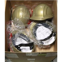 FULL BOX OF NEW CONSTRUCTION HARDHATS W/ LINERS