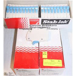 3 BOXES OF NEW FEDERAL PIONEER STAB-LOK BREAKERS.