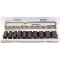 NEW POWER-FIST 10-PIECE 1/2"-DRIVE IMPACT SOCKET