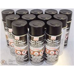 CASE OF FLAT BLACK STOVE PAINT - AS THEY COME-