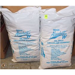 2 BAGS OF DEVCON- CELLULOSE OIL ABSORBENT COMPOUND