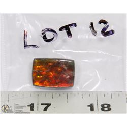 AMMOLITE EMERALD CUSHION CUT STONE