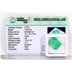 #63-NATURAL GREEN EMERALD GEMSTONE