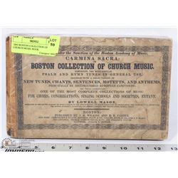 1843 BOSTON COLELCTION OF CHURCH MUSIC BOOK.
