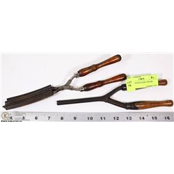 SET OF ANTIQUE HAIR CURLING IRONS