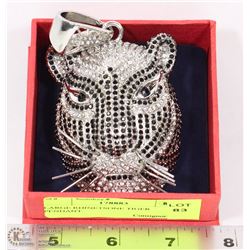 LARGE RHINESTONE TIGER PENDANT