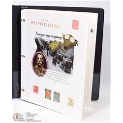 BOOK OF HITLER AND GERMAN STAMPS FROM WWI & WWII.