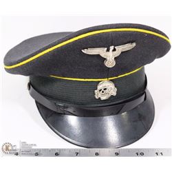 VINTAGE NAZI GERMANY OFFICERS HAT C/W