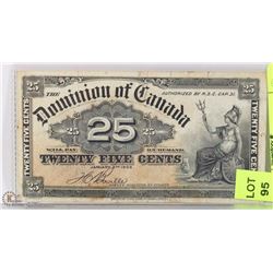 1900 CANADIAN SHINPLASTER.