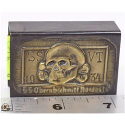 GERMAN NAZI SS TOTENKOPF MATCH HOLDER.