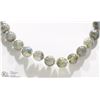 Image 1 : 2) STERLING SILVER LABRODITE 11MM BEAD NECKLACE