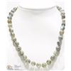 Image 2 : 2) STERLING SILVER LABRODITE 11MM BEAD NECKLACE