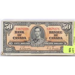 1937 CANADIAN $50.00 BILL.