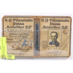 GERMAN NAZI SS REICHSFUHRER SS DIVISION DOCUMENT.