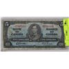 Image 1 : 1937 CANADIAN  $5.00 BILL
