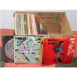 BOX OF RECORD LPS INCL THE SUPREMES, ROCK