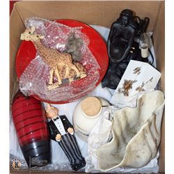 BOX W/MERMAID LAMP, DECORATIVE RED &