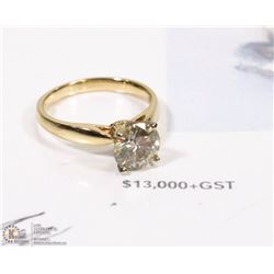 14KT YELLOW GOLD DIAMOND RING W/ LOCAL APPRAISAL