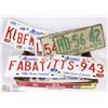 Image 1 : FLAT W/13 COLLECTIBLE AB LICENSE PLATES -