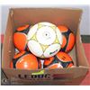 Image 1 : BOX W/ 5 LARGE SPORTS BALLS.
