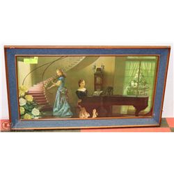 VINTAGE PICTURE OF VICTORIAN LADIES PLAYING MUSIC