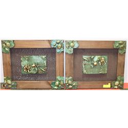 SET OF 2 ARTWORK 3D STYLE FRAMED