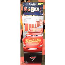 POSTER STAND WITH APPROX 27 KIDS POSTERS.