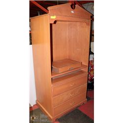 WOOD 3 DRAWER CABINET 43X24X65.
