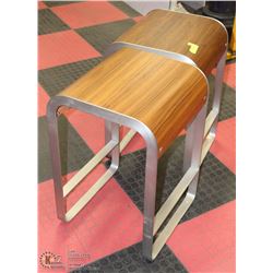 PAIR OF 24" CUSTOM WALNUT STOOLS