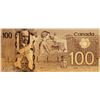 Image 2 : 12) 24K GOLD FOIL $100 CANADIAN BILL