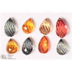 15) GENUINE FANCY COLOR SAPPHIRES BRIOLETTE CUT