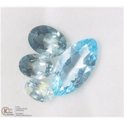 20) GENUINE BLUE TOPAZ ASST SHAPES BIRTHSTONES