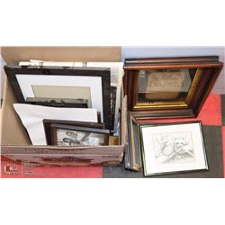 BOX OF ESTATE FRAMES