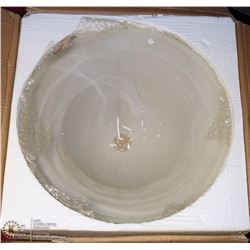 SET OF 3 GLASS POOL TABLE LIGHT SHADES