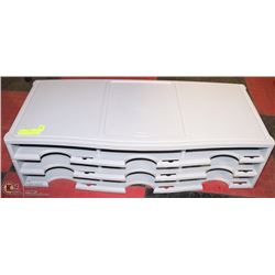 12 SECTIONS OF IN AND OUT TRAY.